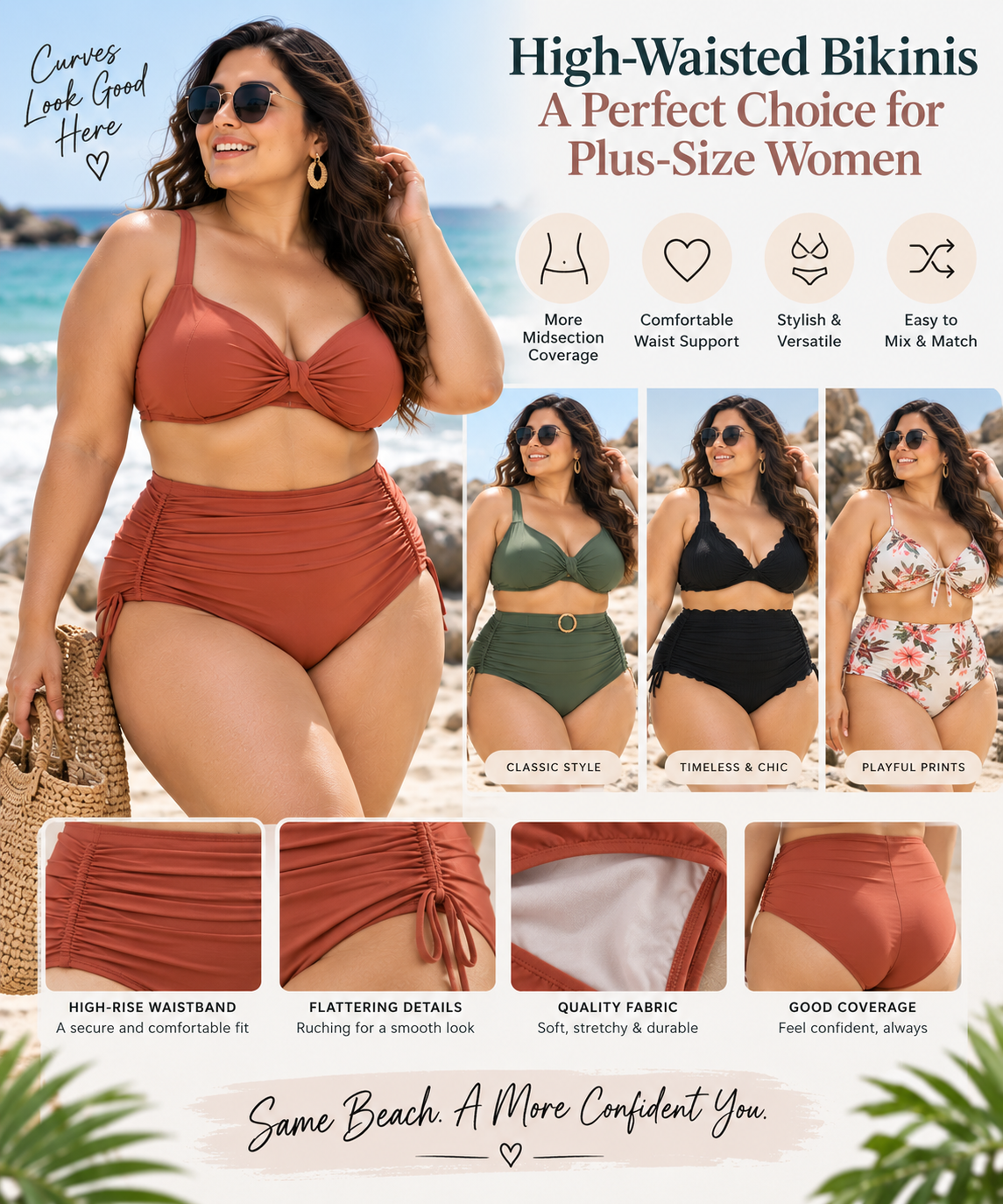 Are High-Waisted Bikinis Good for Plus-Size Women?