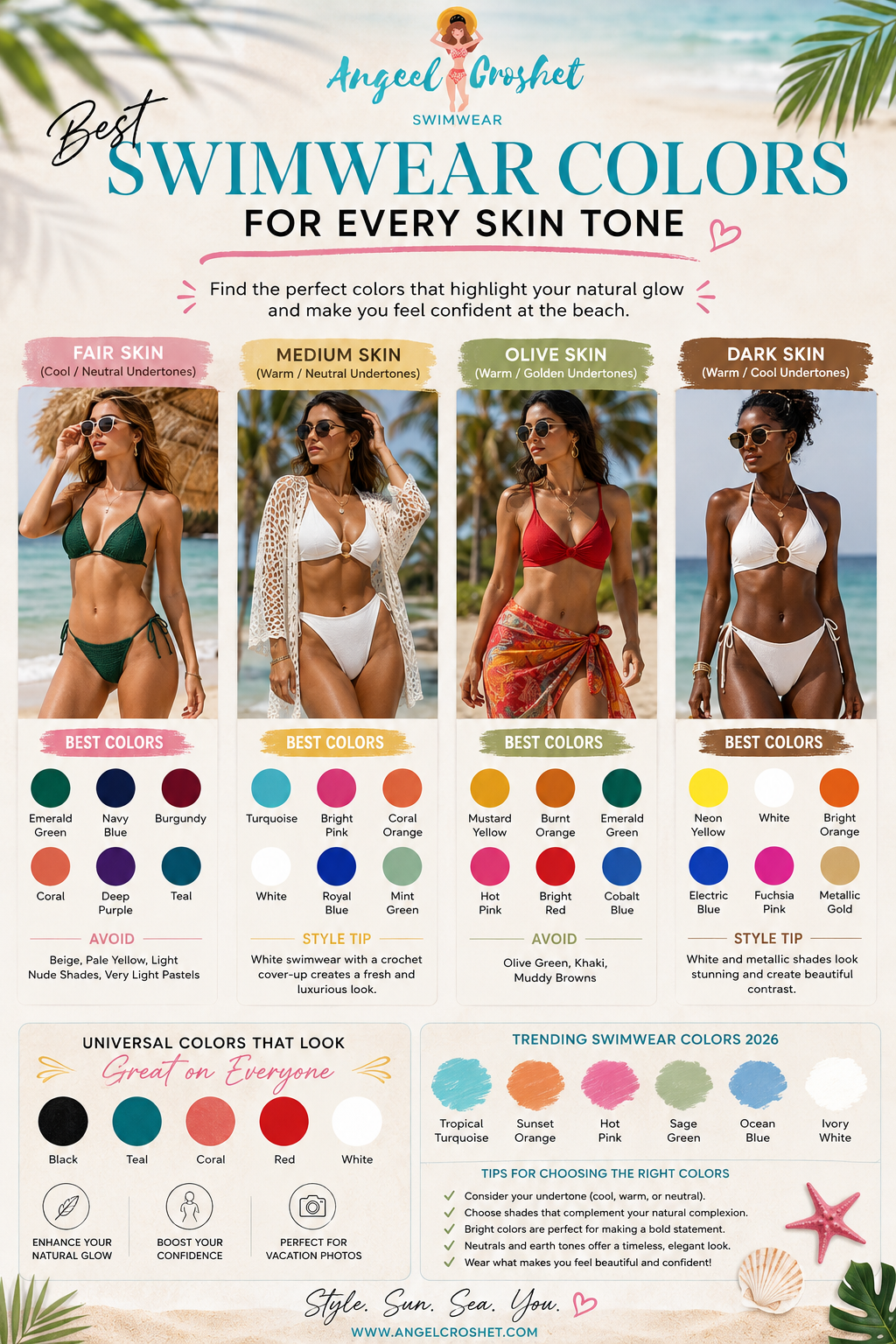 Best Swimwear Colors for Every Skin Tone