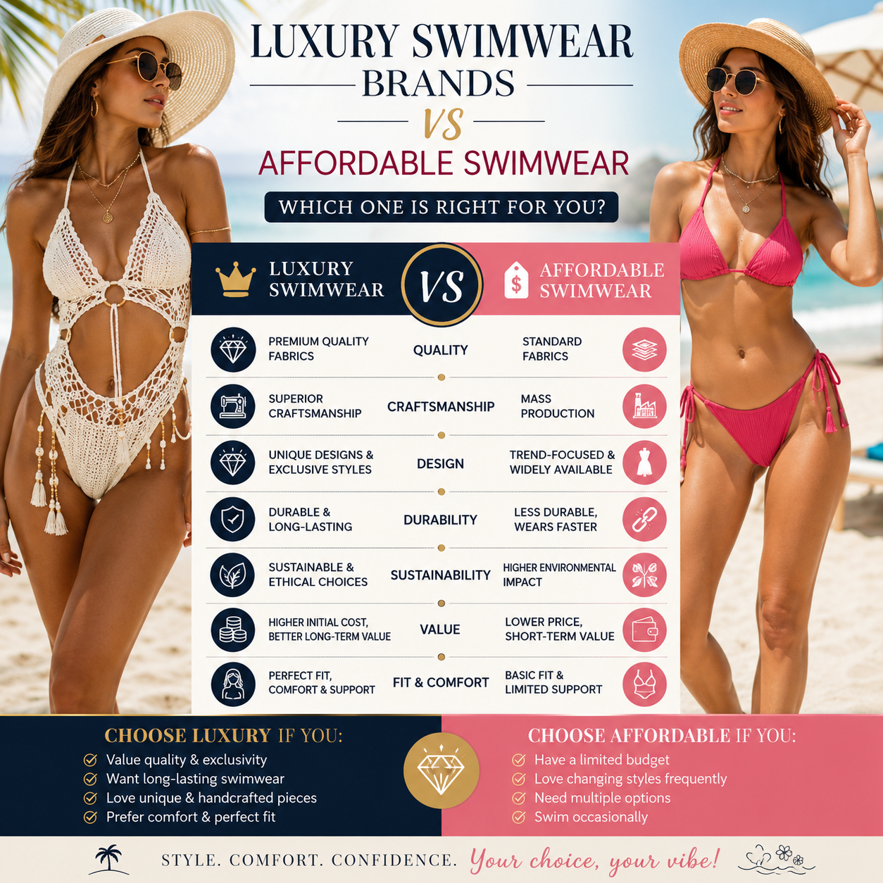 Luxury Swimwear Brands vs Affordable Swimwear