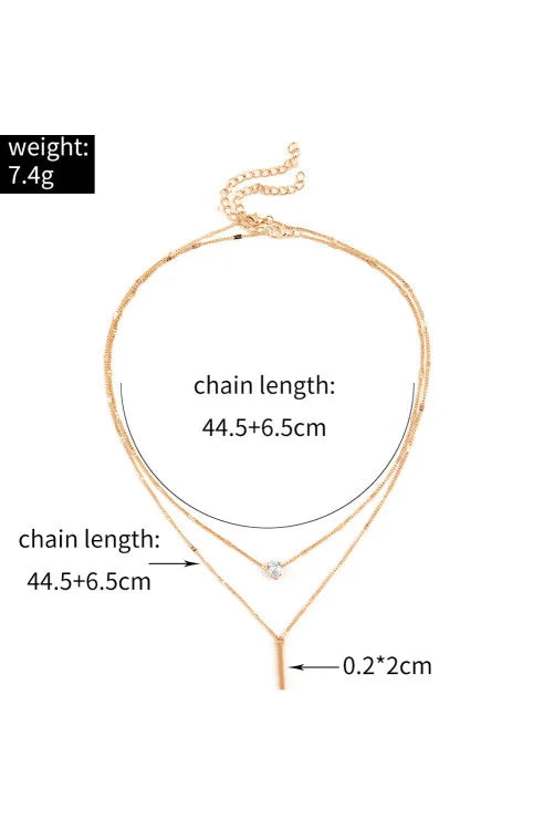 Buy Rhinestone Layered Necklace