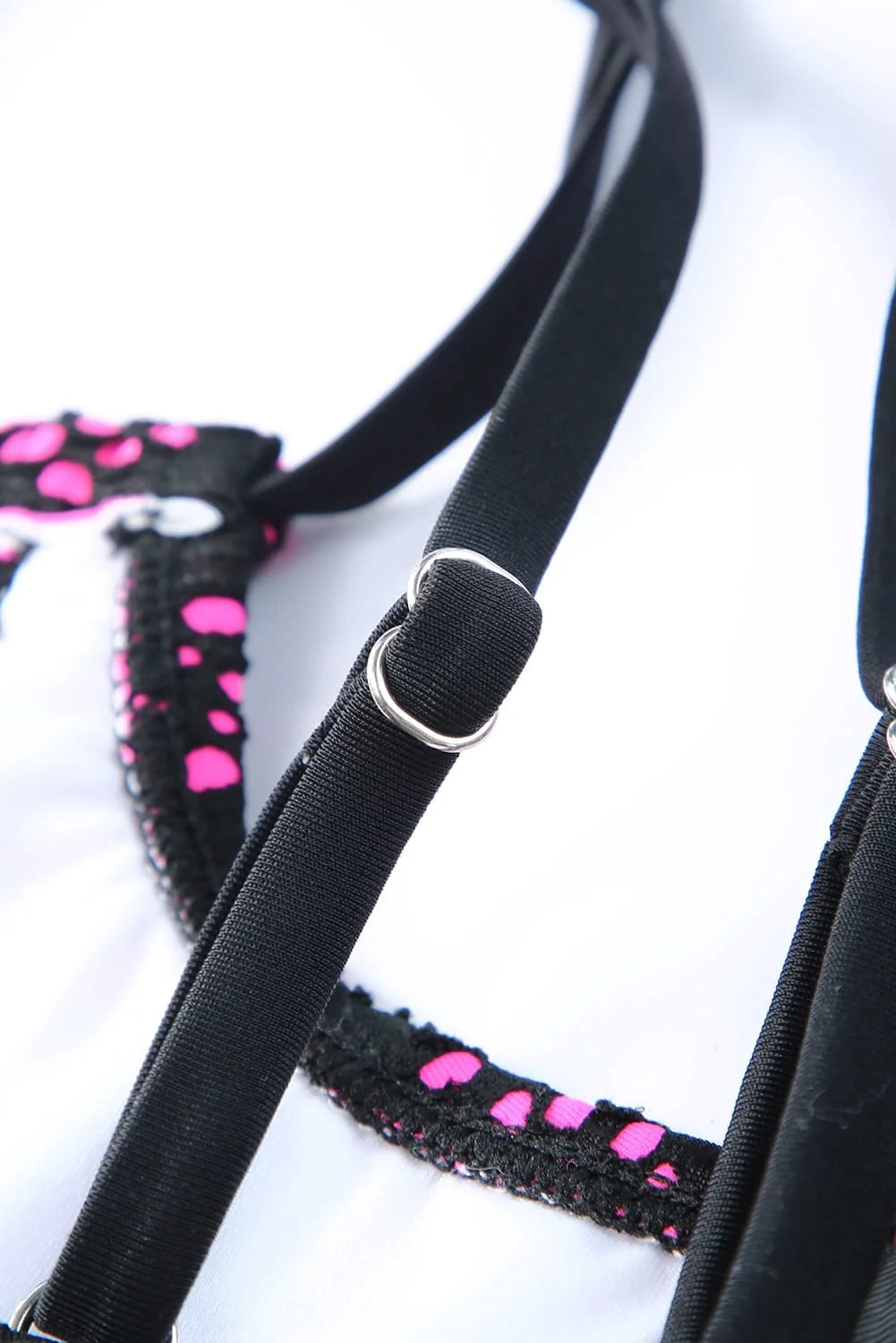 Colour Block Lace Drawstring Tie Tankini Set