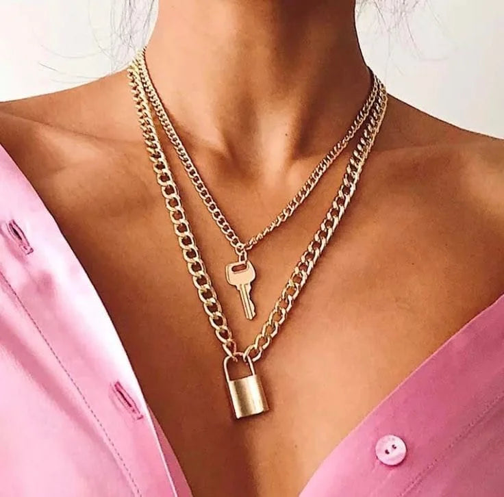 Key Lock Necklace
