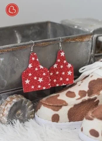 Sequinned Star Earrings