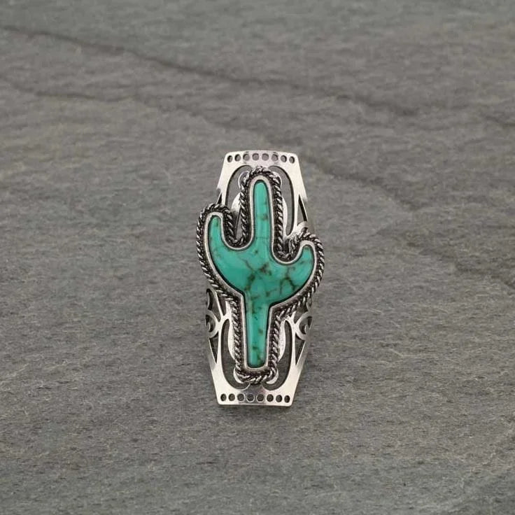 Turquoise Cactus Ring