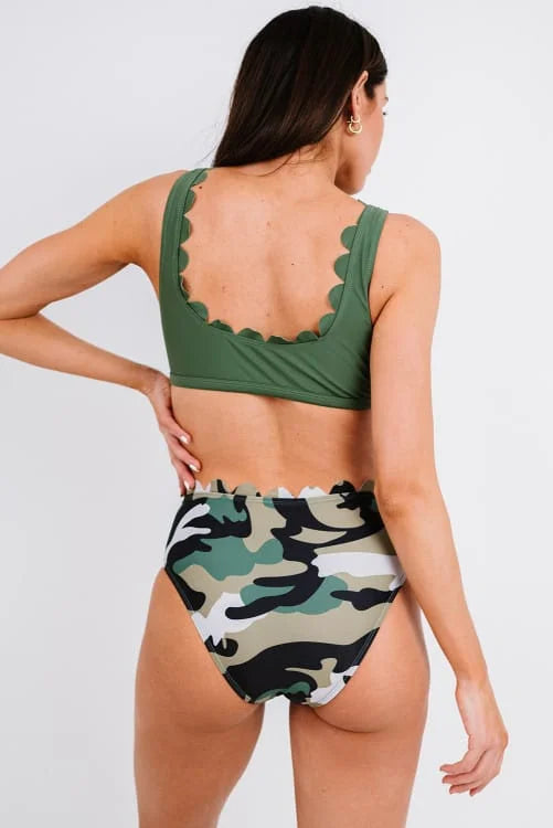 Ireland Camouflage Scalloped Bikini