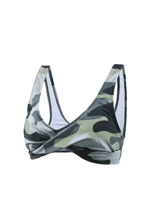 Camouflage Push-up Tied Back Bikini