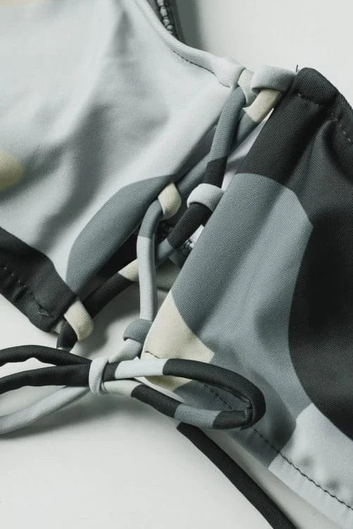 Camouflage Push-up Tied Back Bikini