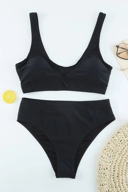 Ribbed Texture Bikini Set