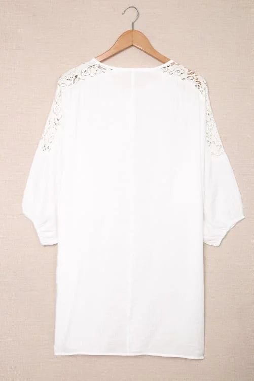 Lace Shoulder Beach Dress