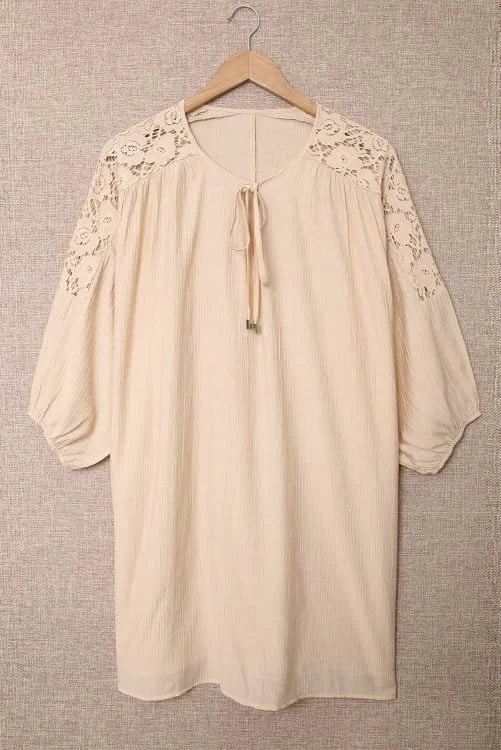 Lace Shoulder Beach Dress