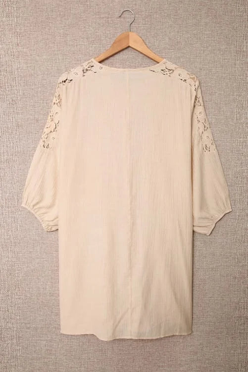 Lace Shoulder Beach Dress