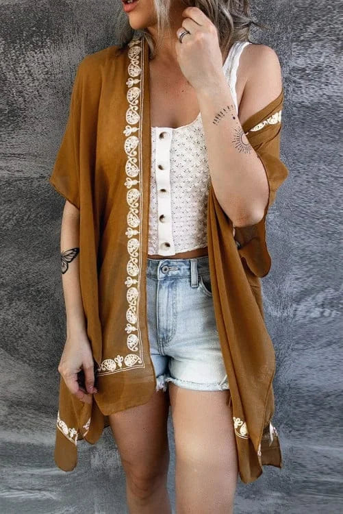 Retro Floral Kimono
