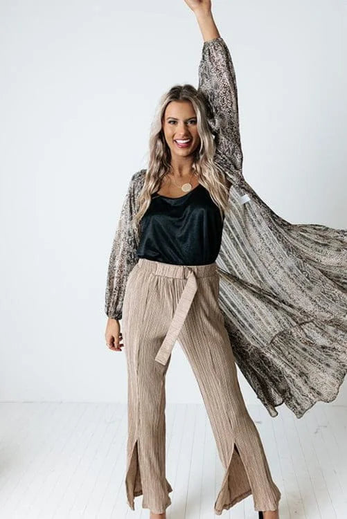 Snake skin Print Coverup Open Front