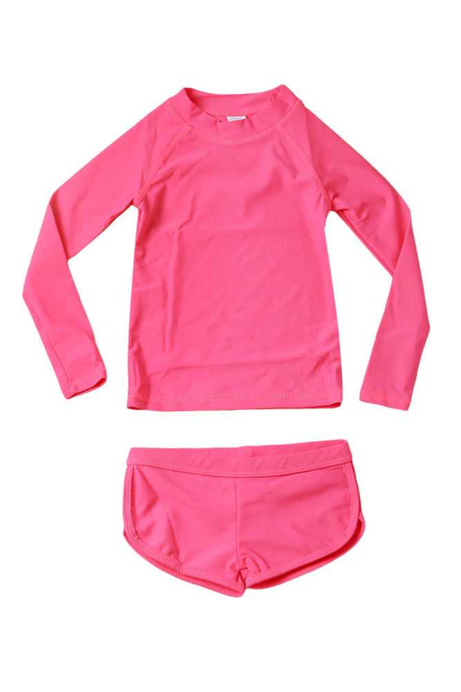 Girls' Long Sleeve Rashgaurd Swimsuit