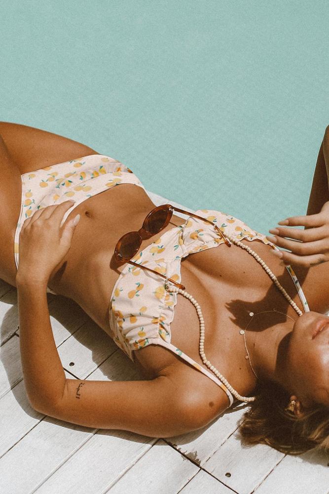 Fresh Squeezed Ruffle High Waist Bikini