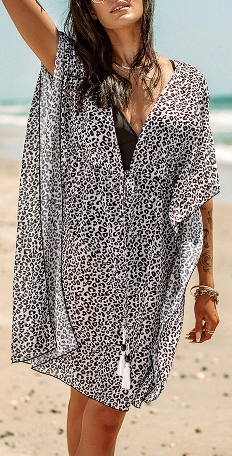 Leopard Sheer Coverup