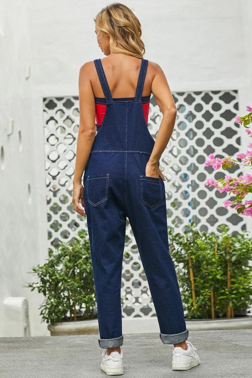 Grommet Detail Denims Overall