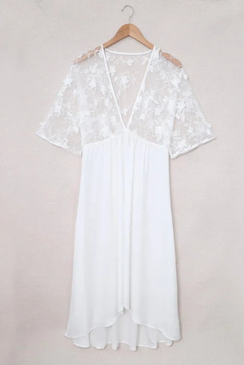White lace robe 