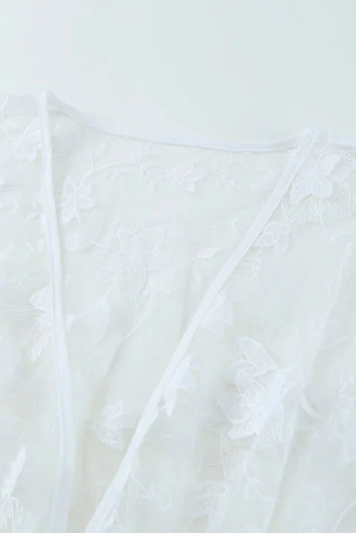 Close-up of white fabric texture