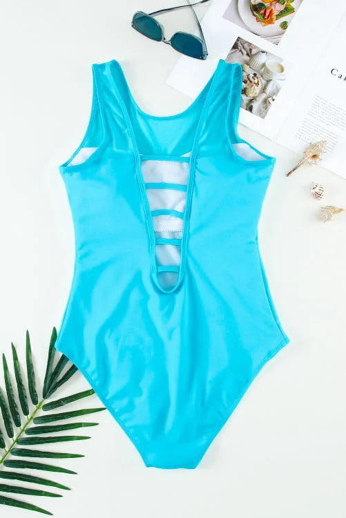 Midnight Mesh High Neck Swimsuit
