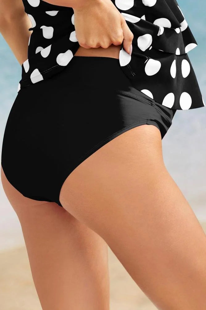 Polka Ruffle Layered Maternity Swimsuit
