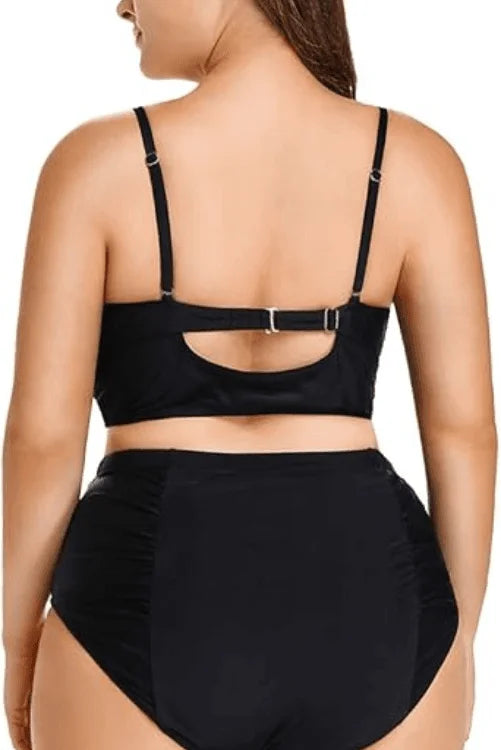 Strappy Neck High Waist Bikini