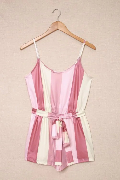 Vacay Ticket Striped Romper