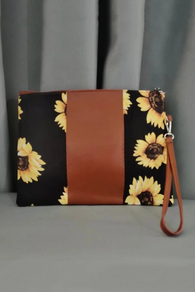 Splicing Sunflower Clutch Bag