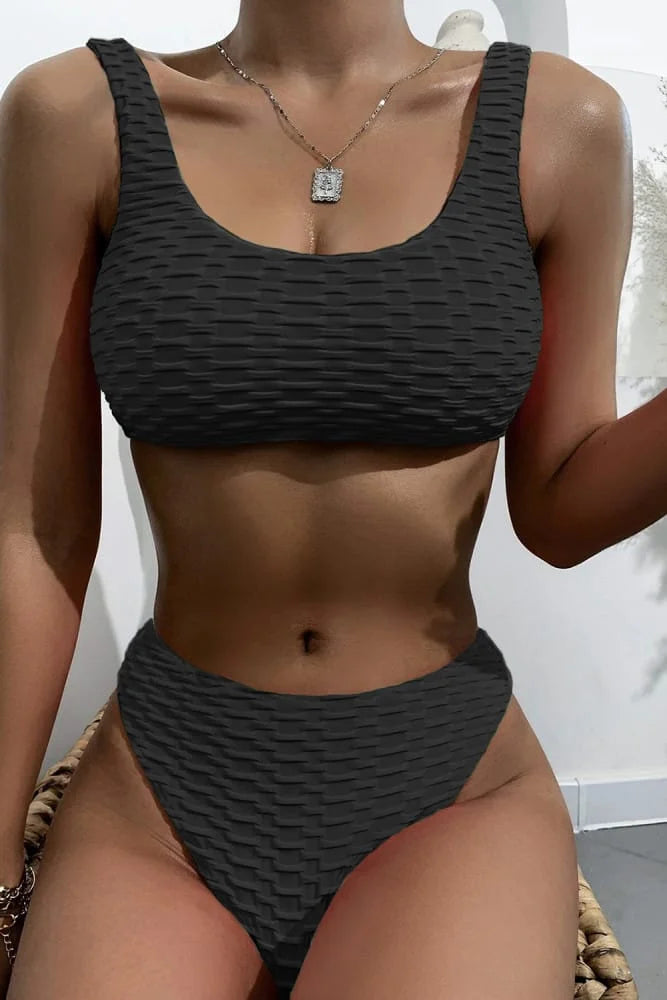 Seaside Sand Dunes Textured Bikini Set