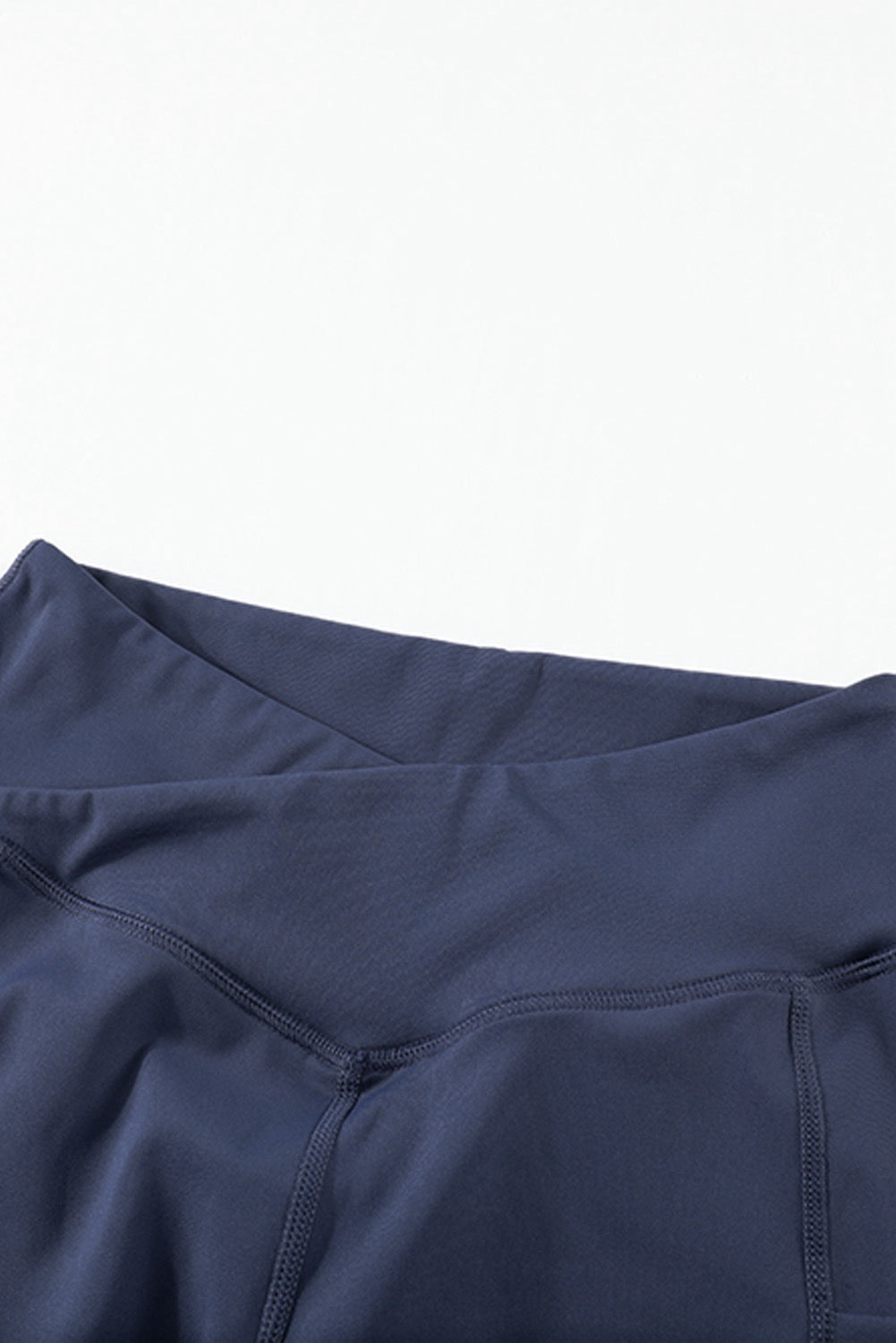 High Waist Leggings with Crossover Patchwork