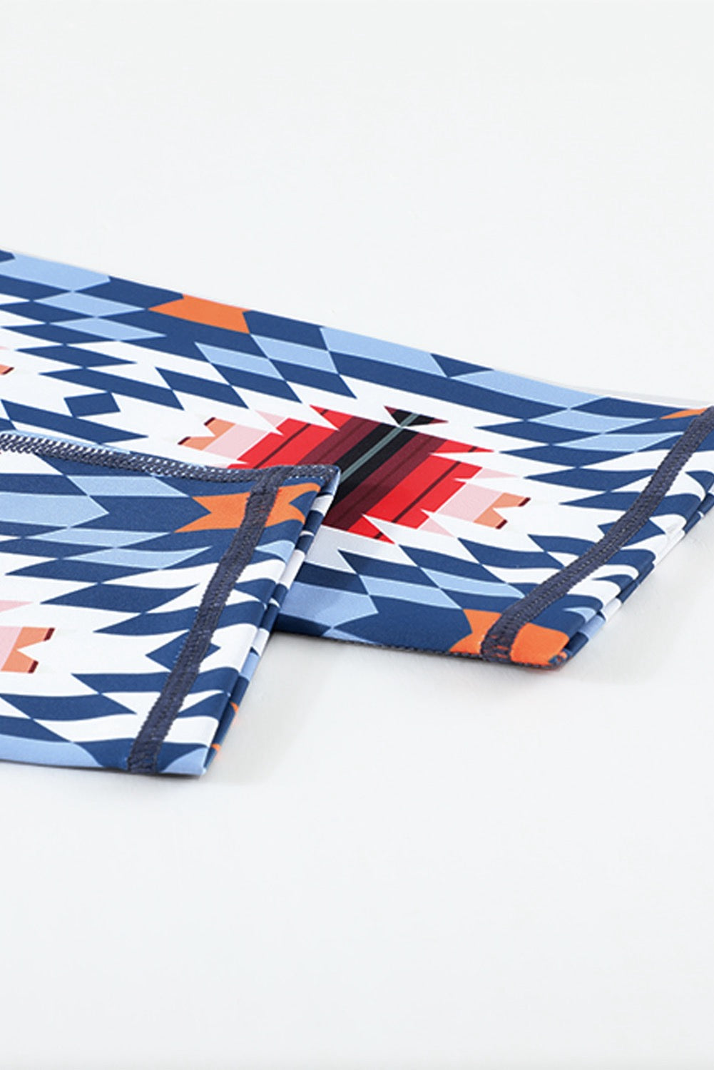 High Waist Leggings with Crossover Patchwork