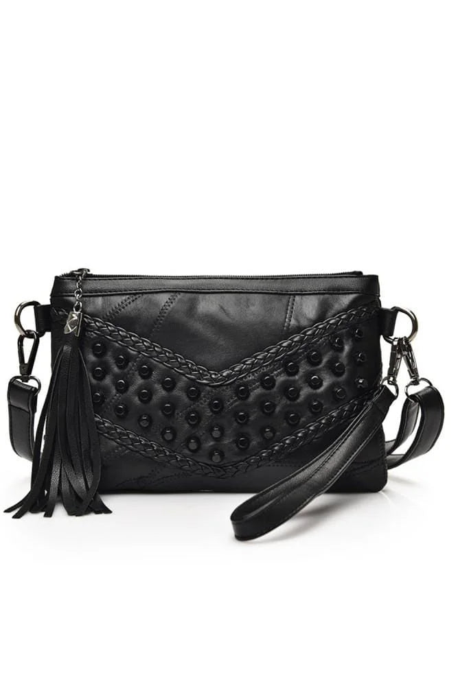 Sheep skin Studded Clutch Envelope