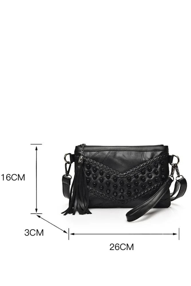 Sheep skin Studded Clutch Envelope