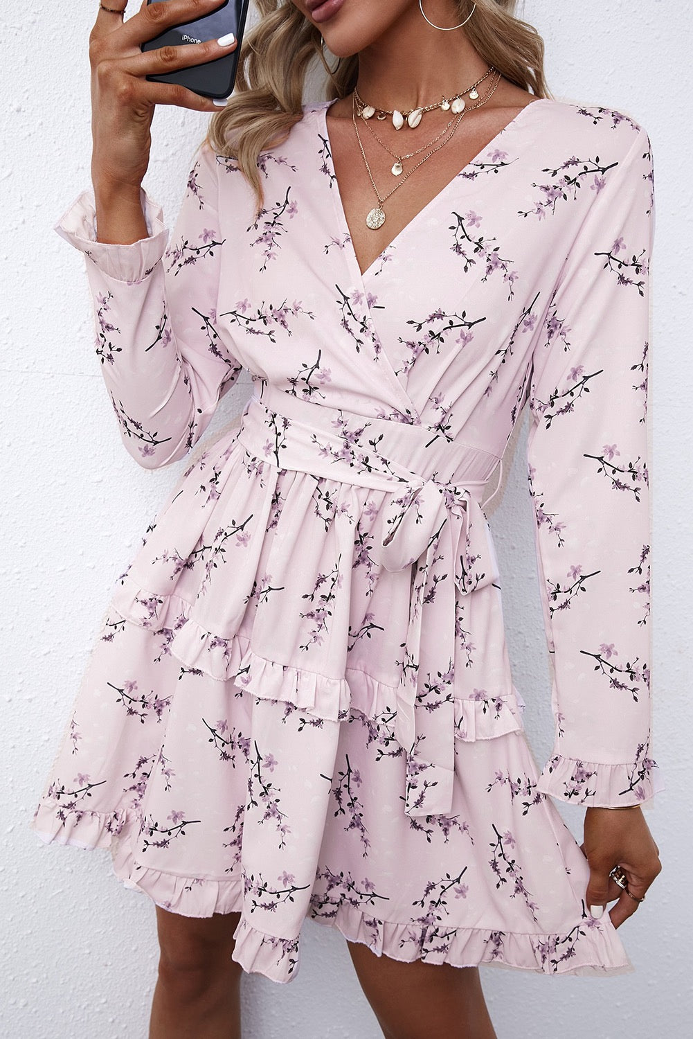 Mirabelle Wrap Mini Dress