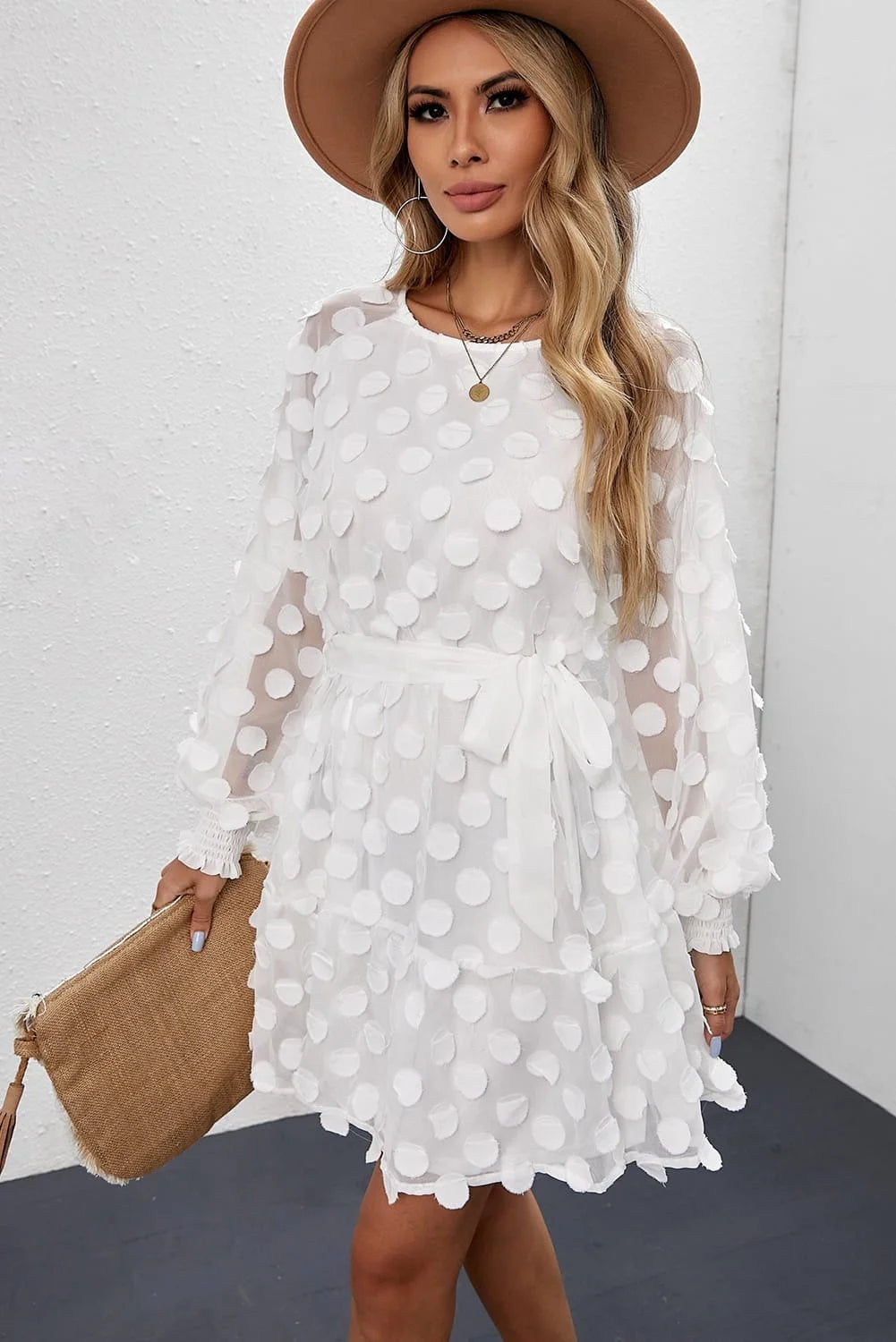 White Dots Dress