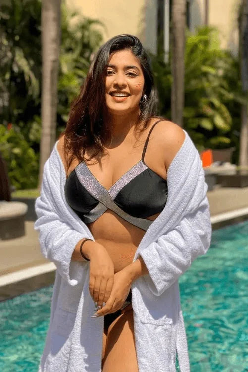 Foil Crossover Push-up Bikini