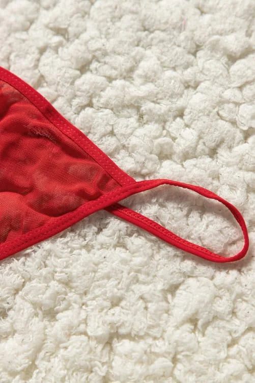 3 Pieces Mesh Lace Bralette Set