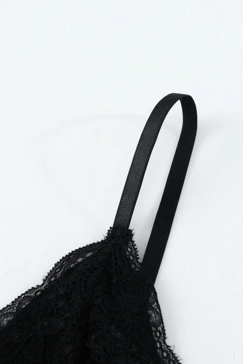 Wide Band Lacy Bra Set