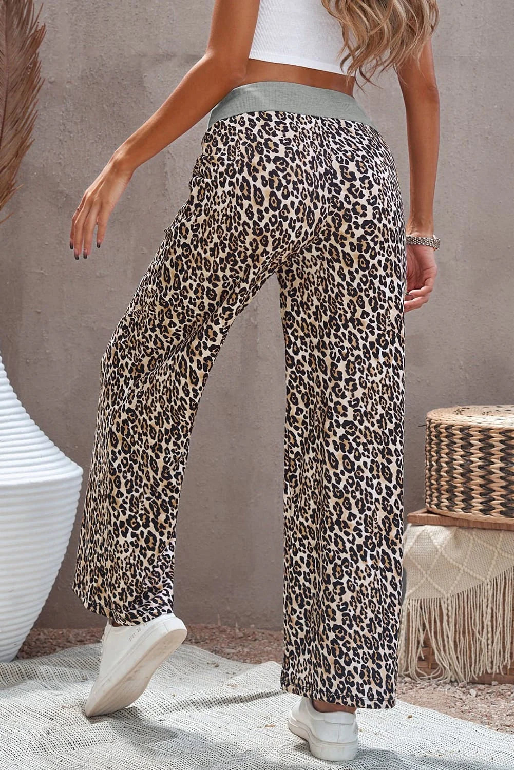 Leopard Soft Wide Leg Lounge Pants