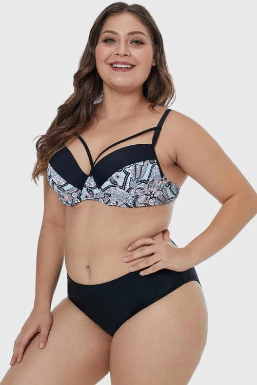 Paisley Print Plus Size Swimwear