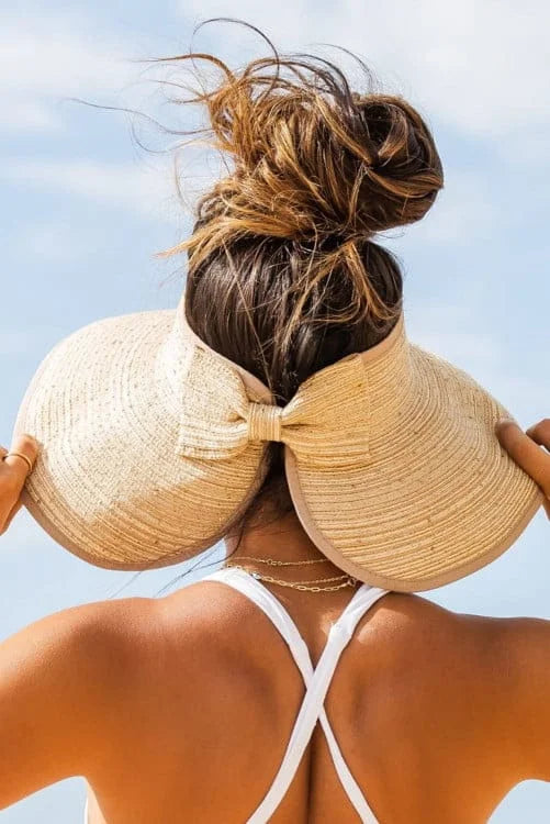 Wide Brim Sun Visor Straw Hat
