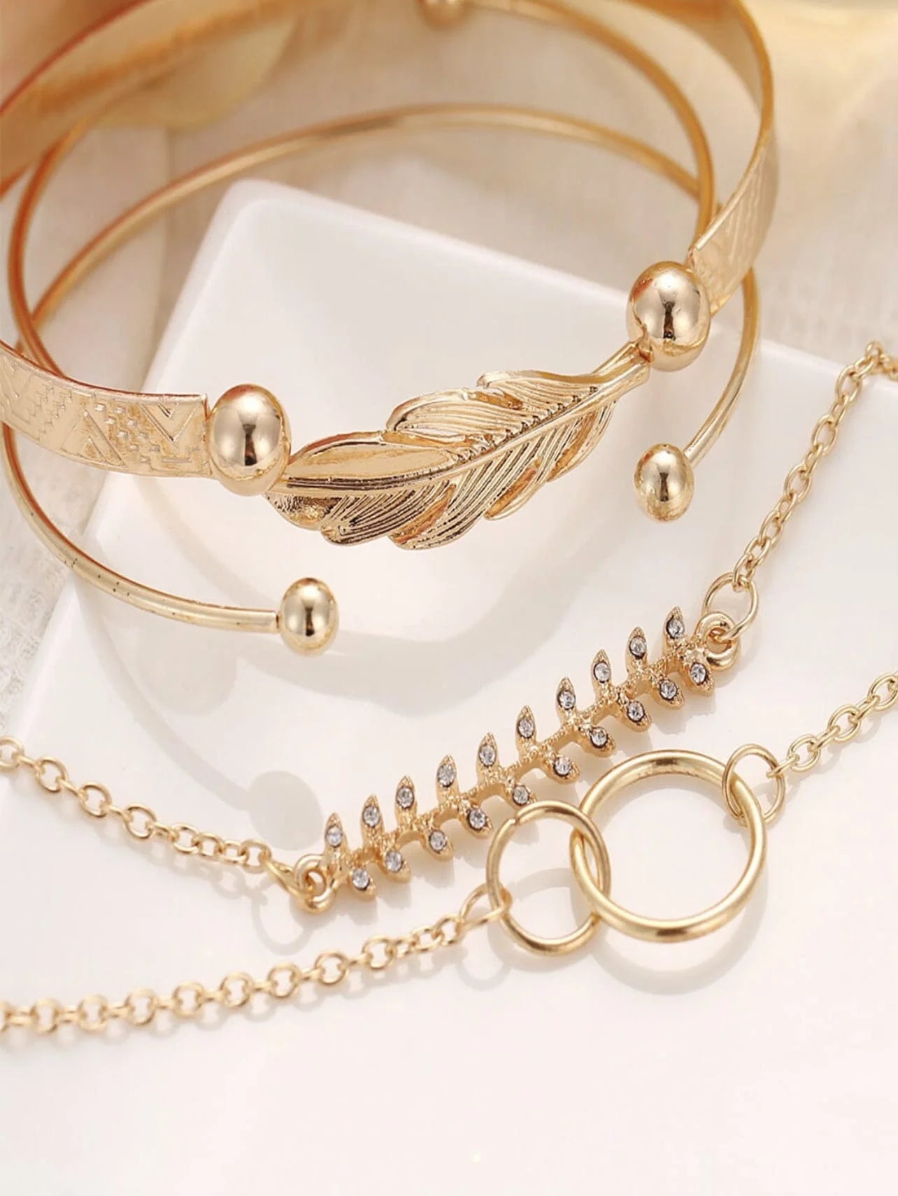 Golden Leaves Bracelet