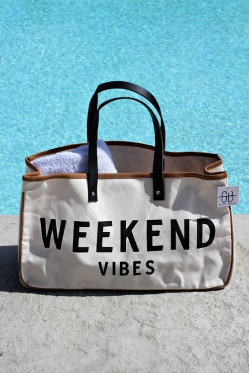 Weekend Vibes Canvas Tote Bag
