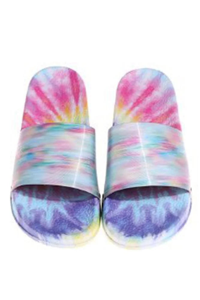 Tie & Dye Slide Sandals