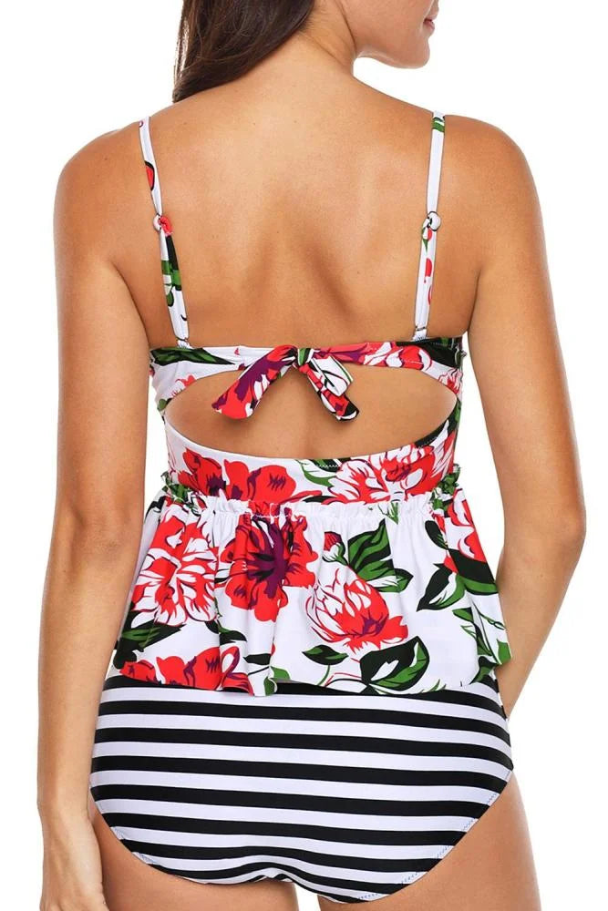 Spring Peplum Plus Size Tankini