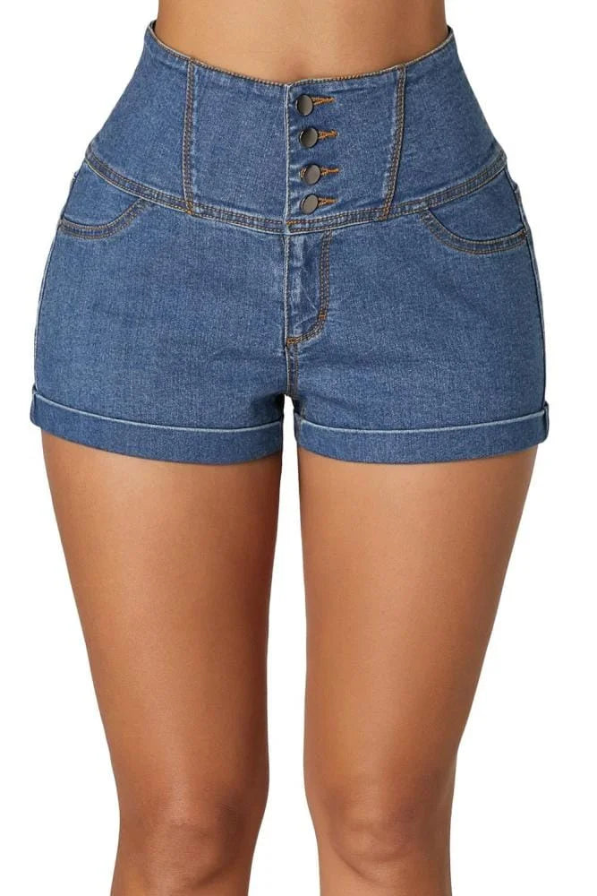High Waisted Denim Shorts