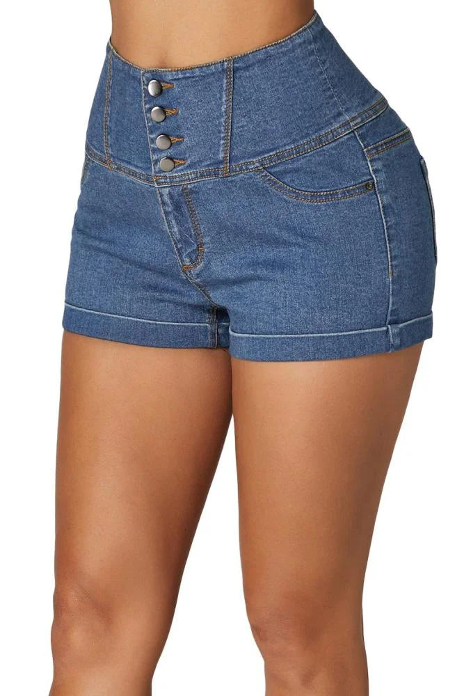 High Waisted Denim Shorts