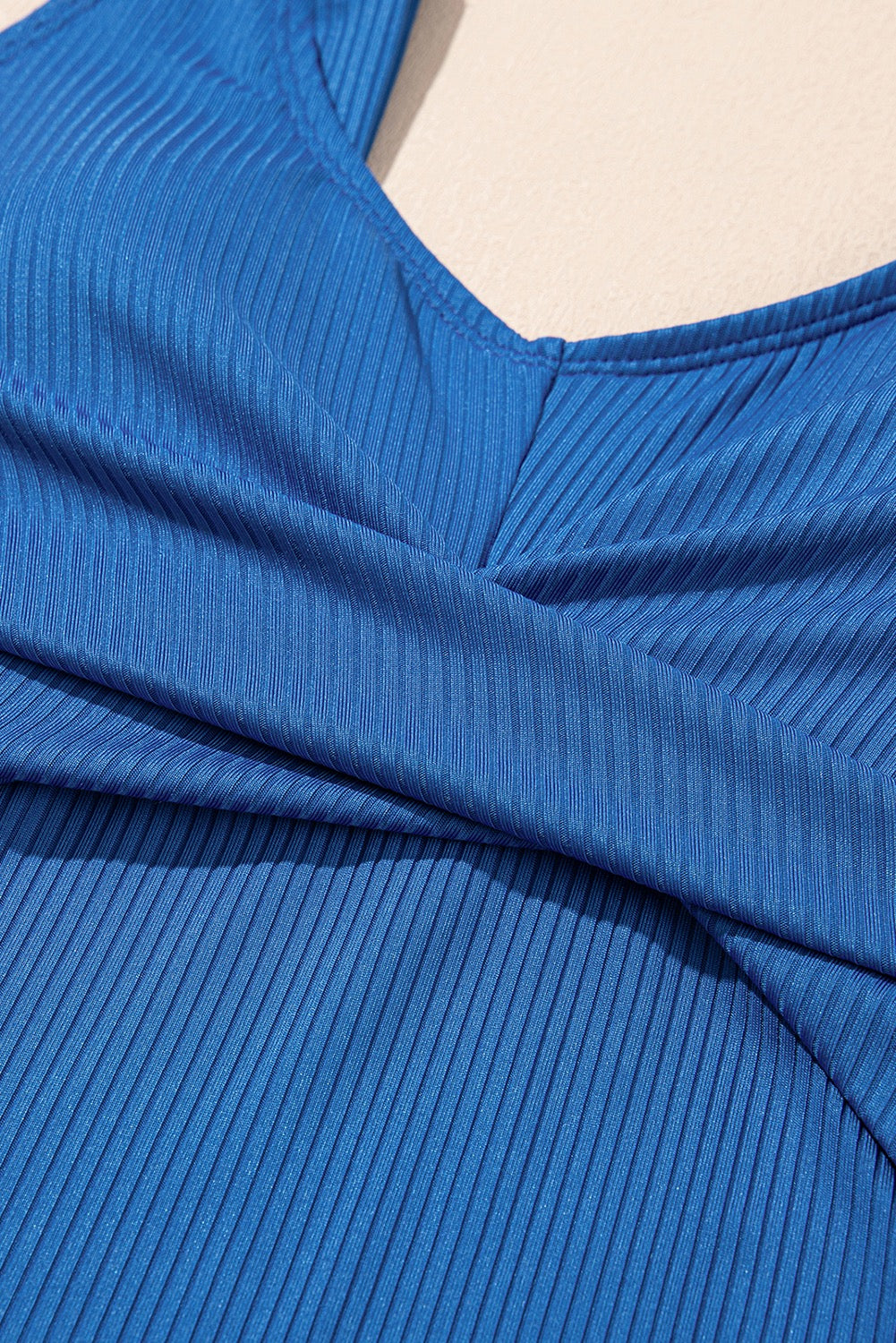Ribbed Knit Tank Skort Swimsuit