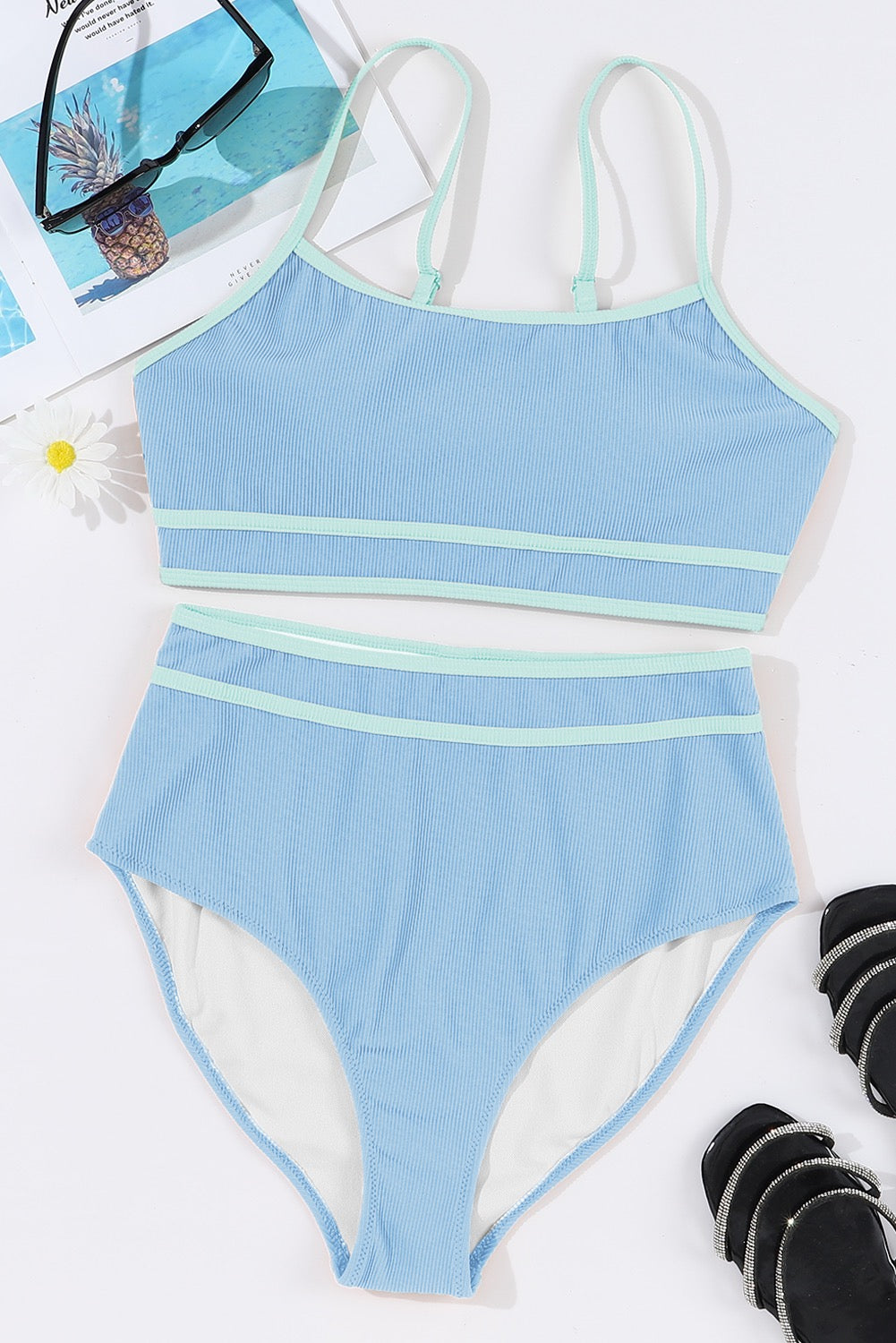 Mila Ribbed High Waist Bikini