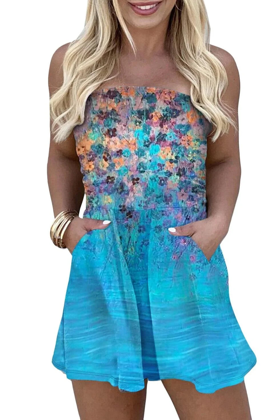 Bandeau Floral Romper